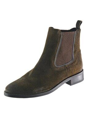 Thursday Boot Company women's Duchess chelsea boots 8 olive green suede leather